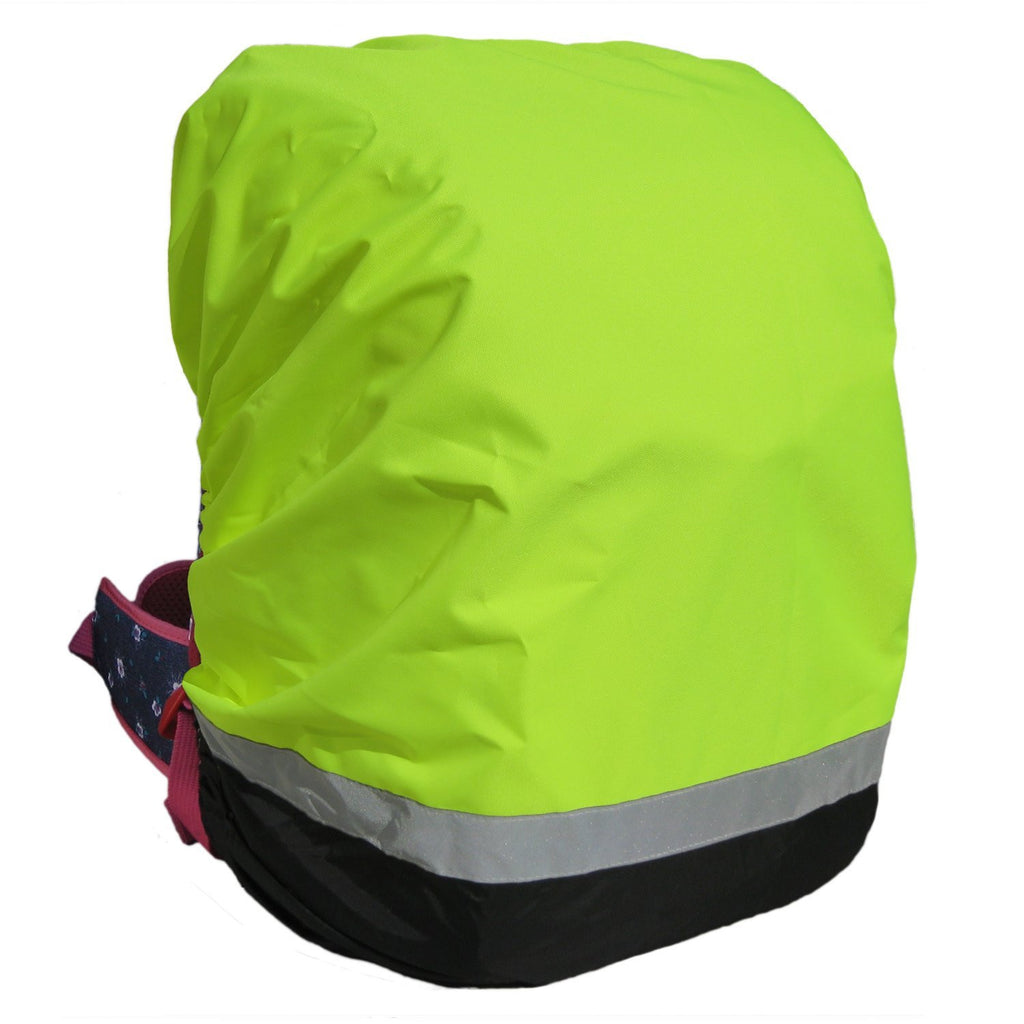 Regenschutz für Schulranzen Rucksack Schutzhülle Reflektor Überzug Regen  Schwarz